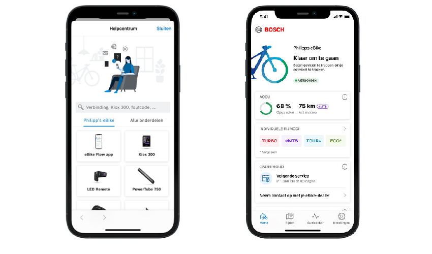Bosch app instellingen fiets