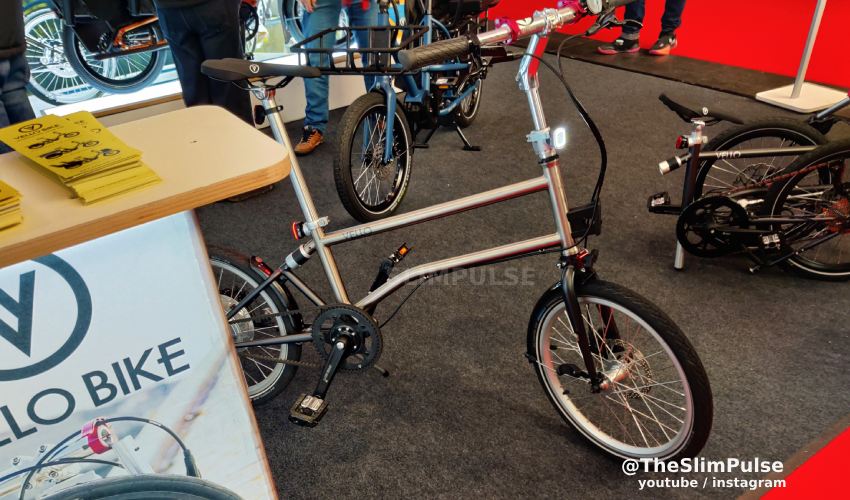 Vello bike titanium vouwfiets zeer licht met batterij in achterwielmotor