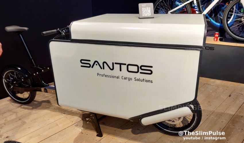 santos b2b cargo fiets met beschermde ultralichte bak met bumpers