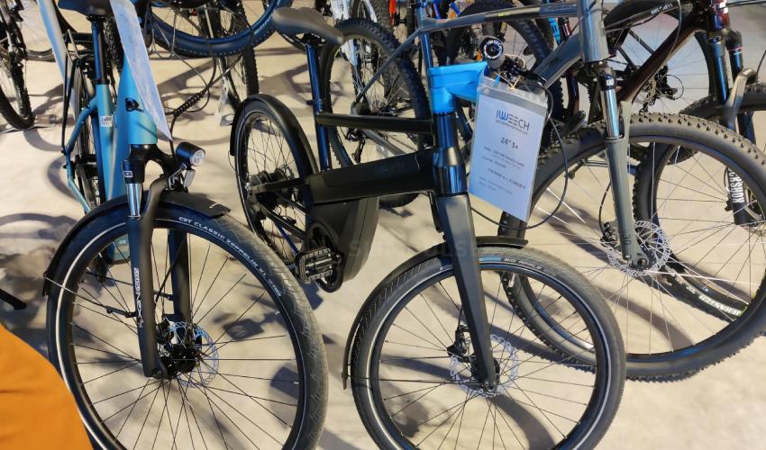 Franse fietsmerk Iweech in de winkel in Brussel